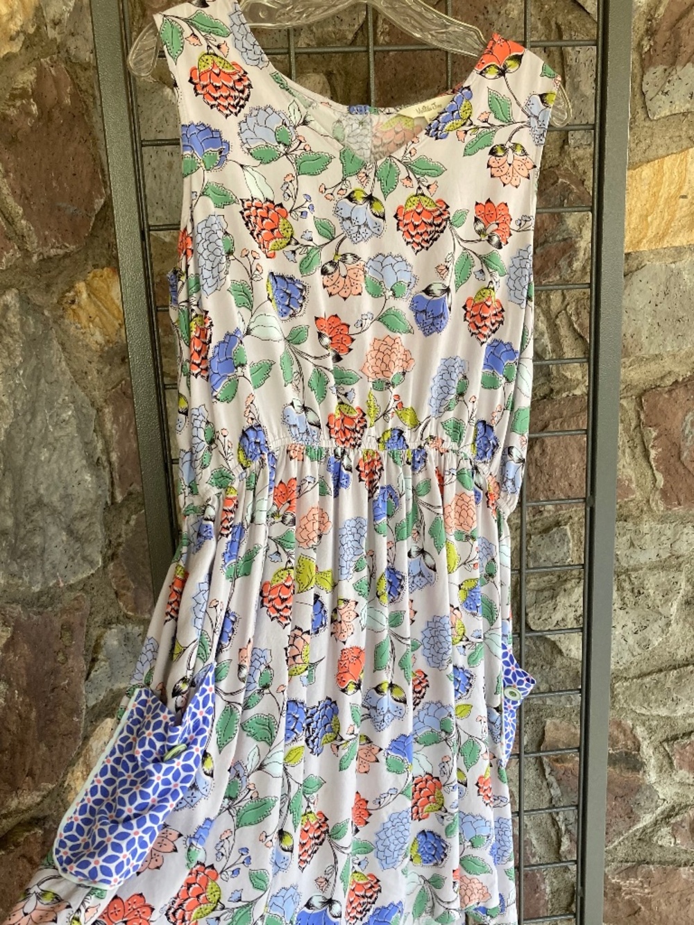 Matilda Jane Women's Button Back Sleeveless Boho Baby Doll Dress Size XL